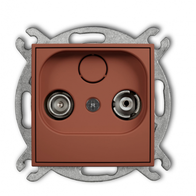 KARLIK MINI Gniazdo antenowe RTV końcowe 6dB terakota 63MG6K (63MG6K)